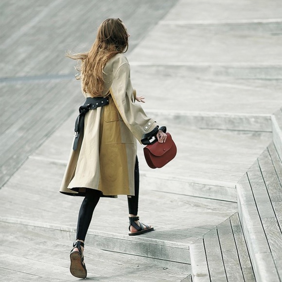 CÉLINE MACKINTOSH WATERPROOF COTTON BELTED TRENCH COAT SIZE 34 BY PHOEBE PHILO - Picture 11 of 16